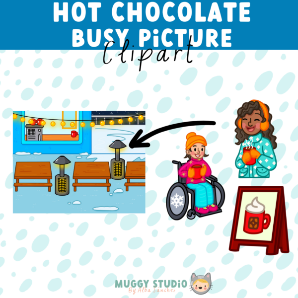 Hot Chocolate Busy Picture {Winter Busy Image Clip Art} - Image 3